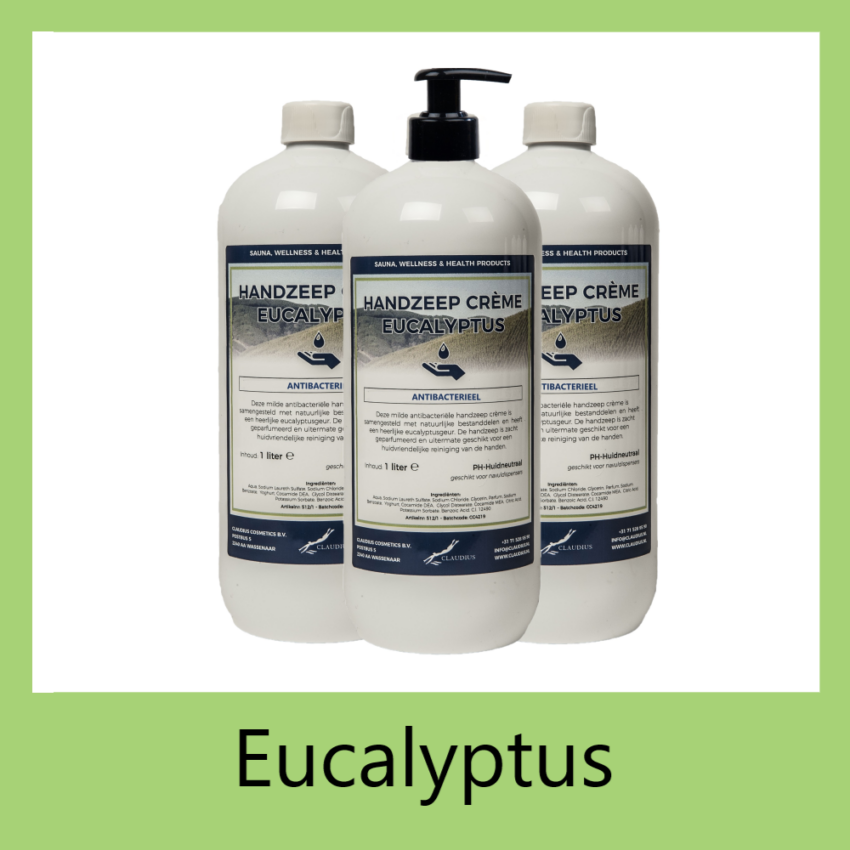 Handzeep Eucalyptus 3 x 1 liter met pomp