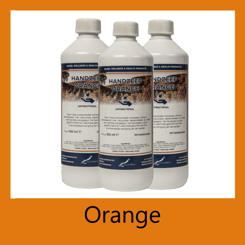 Handzeep Orange 500 ml - 3 stuks met dop