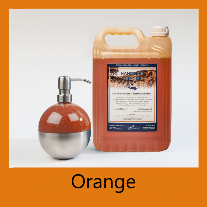 Handzeep Orange 500 ml - mat chroom