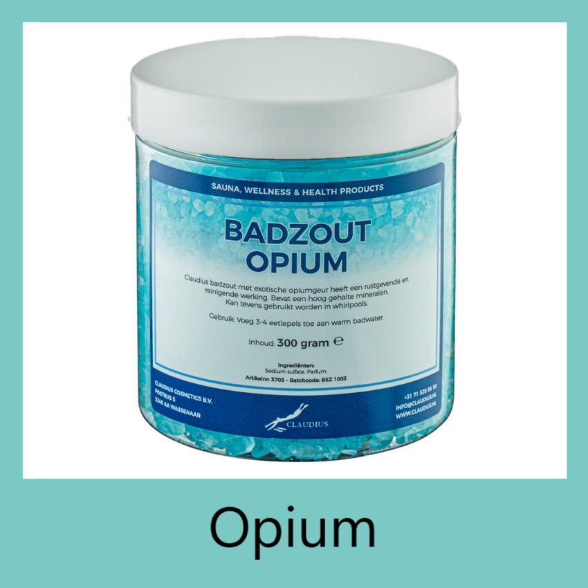 Badzout Opium 300 met etiket wit