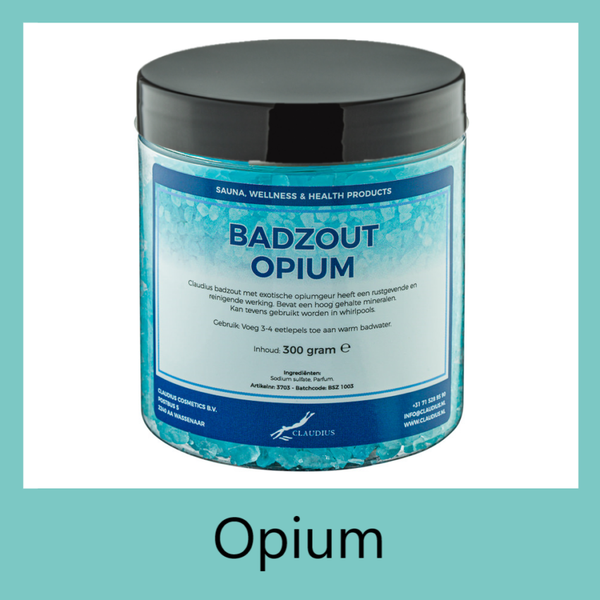 Badzout Opium 300 met etiket zwart