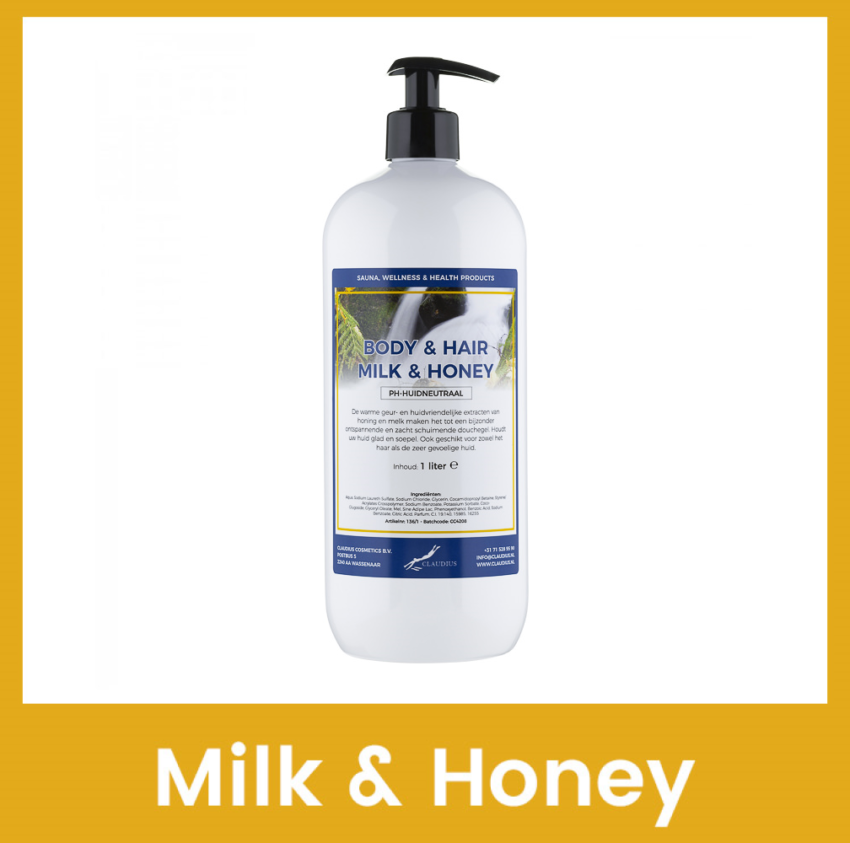 Body-en-Hair Milk & Honey 1 liter met pomp