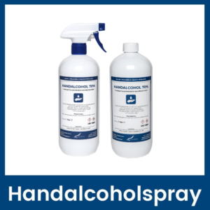 Handalcoholspray 70% <br> 1 liter met spraykop <br>+ 1 liter met dop