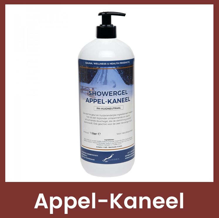 Showergel Appel-Kaneel 1 liter met pomp