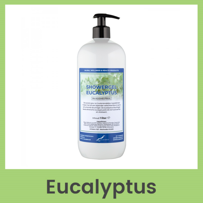 Showergel Eucalyptus 1 liter met pomp