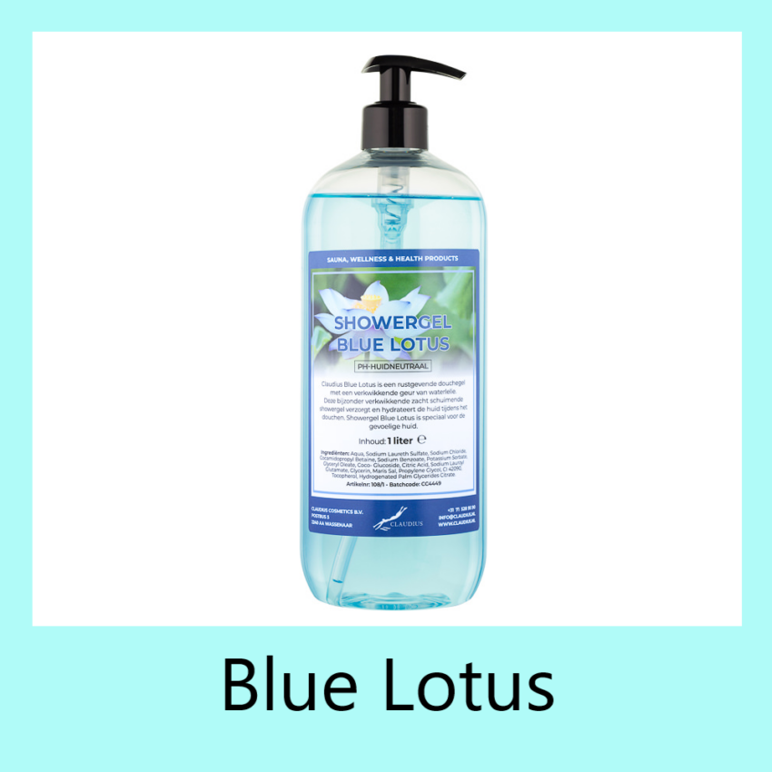 Blue Lotus 1 liter met pomp transparant