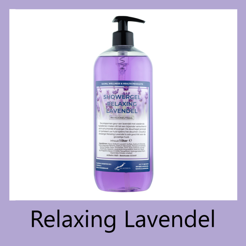 Relaxing Lavendel 1 liter met pomp transparant