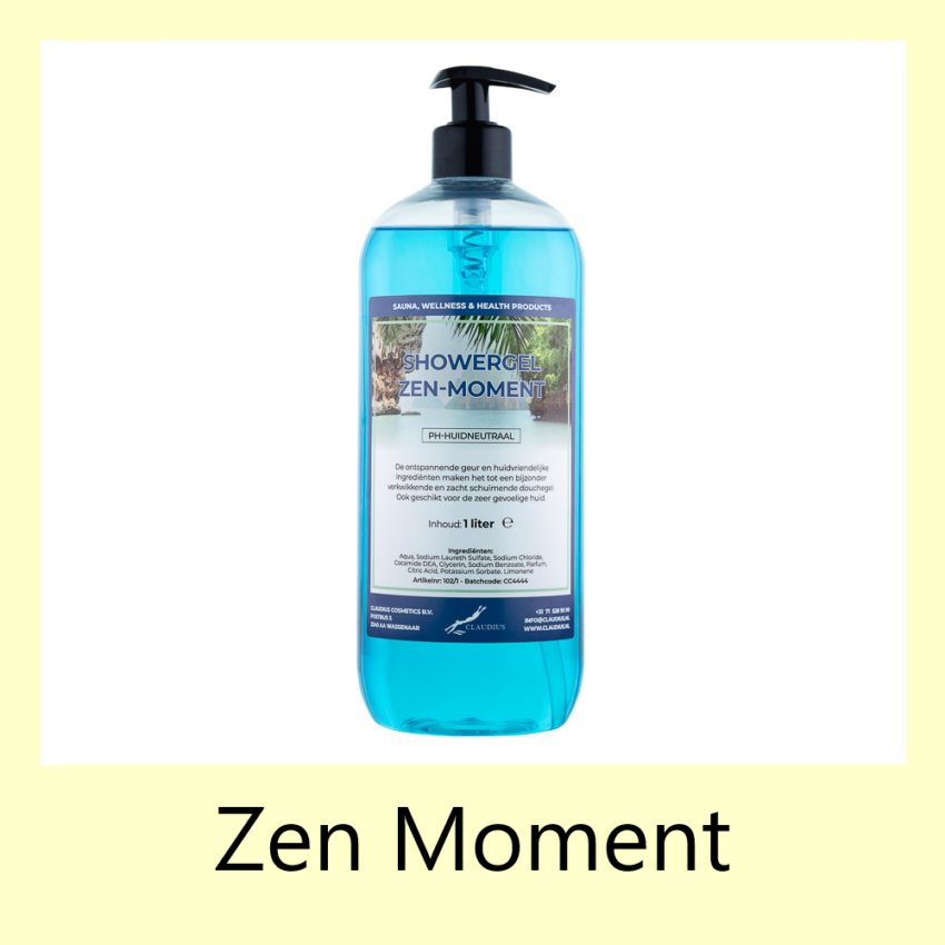 Showergel Zen Moment 1 liter met pomp transparant