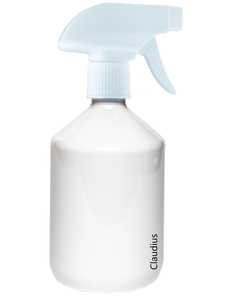 248. 500 ml apothekersfles HDPE wit met witte spraykop