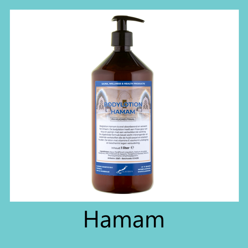 Bodylotion Hamam 1 liter met pomp - amber