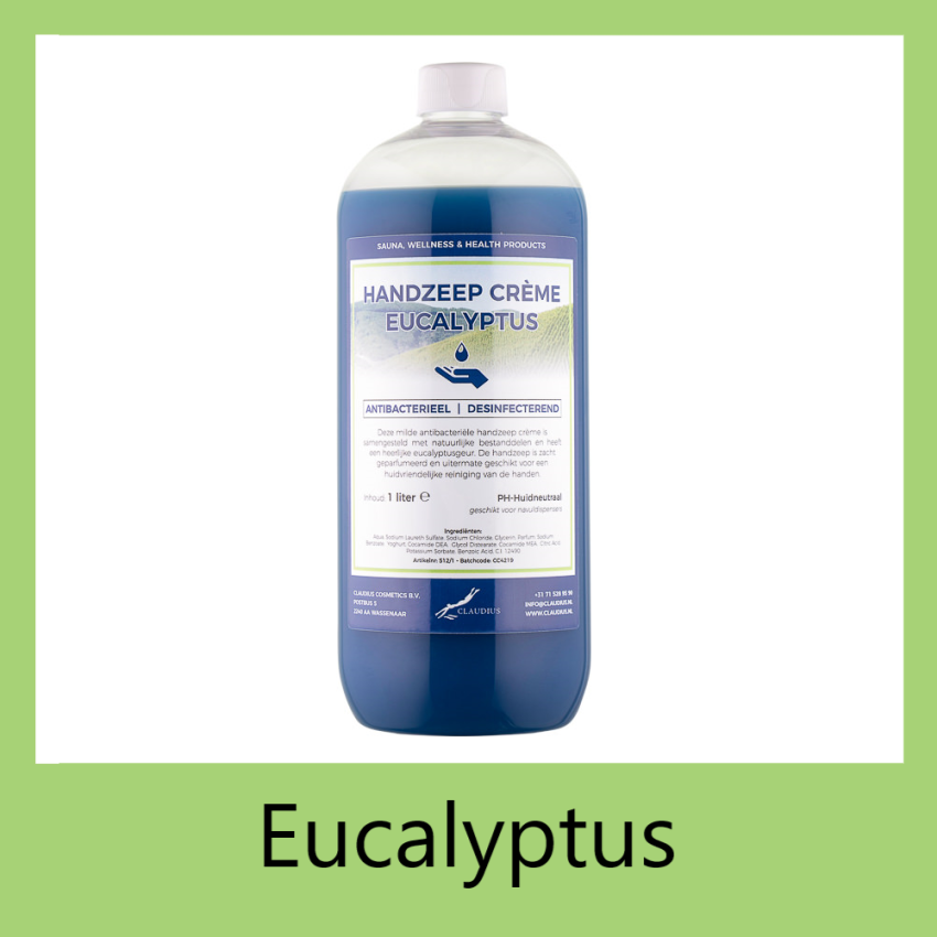 Handzeep Eucalyptus 1 liter met dop - transparant