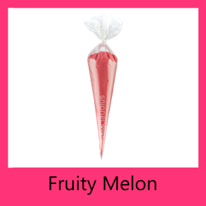 Scrubzout Fruity Melon <br> 500 gram in puntzak <br>Wit <br> set van 6 stuks