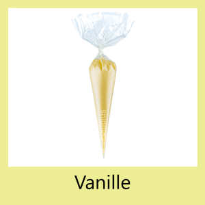 Scrubzout Vanille<br> 300 gram in puntzak<br>Transparant<br> set van 6 stuks
