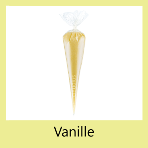 Scrubzout Vanille<br> 500 gram in puntzak<br>Transparant<br> set van 6 stuks
