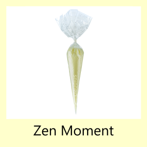Scrubzout Zen Moment <br> 300 gram in puntzak <br>Wit <br> set van 6 stuks