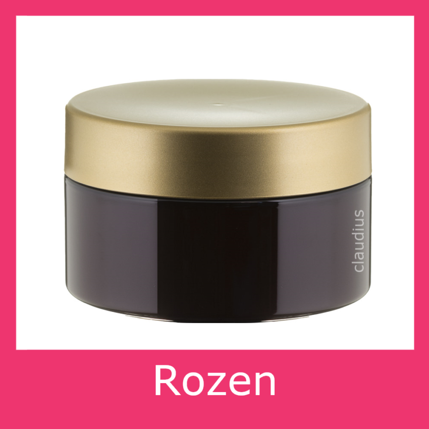 Badkaviaar 200 gram Rozen amber met gouden deksel