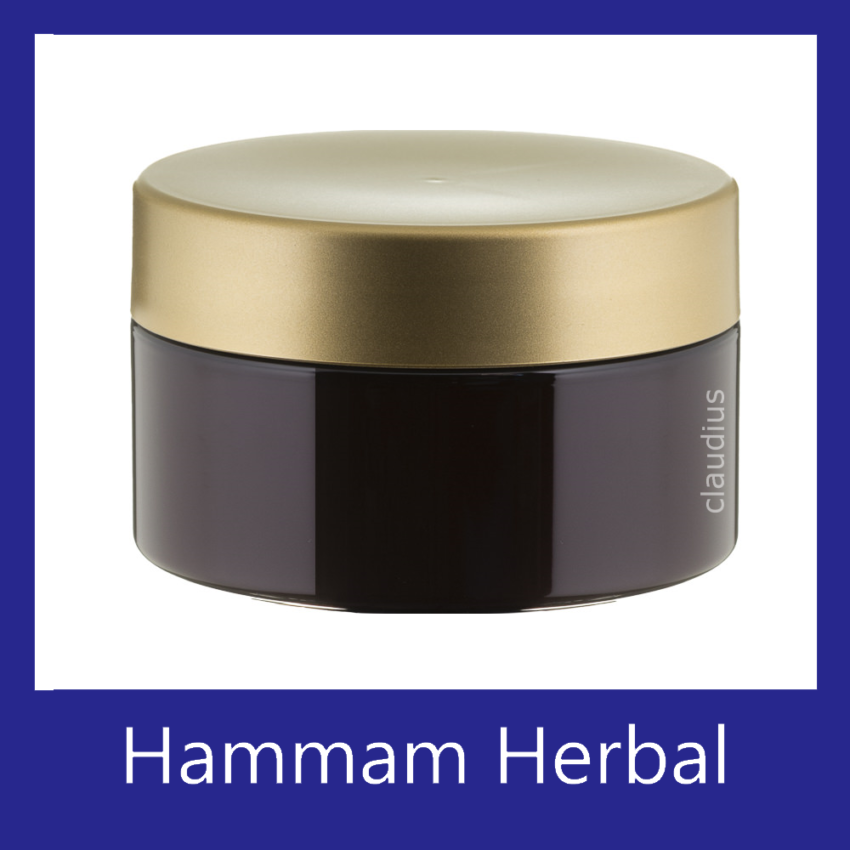Hammam Herbal 300 amber met gouden deksel