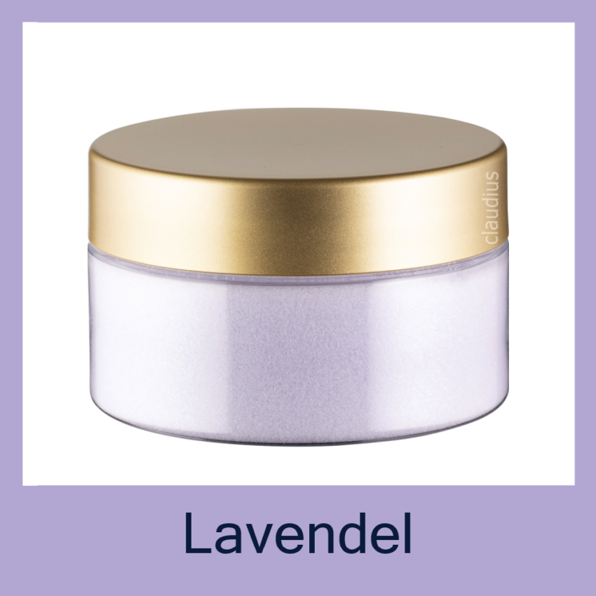 Lavendel 300 transparant met gouden deksel