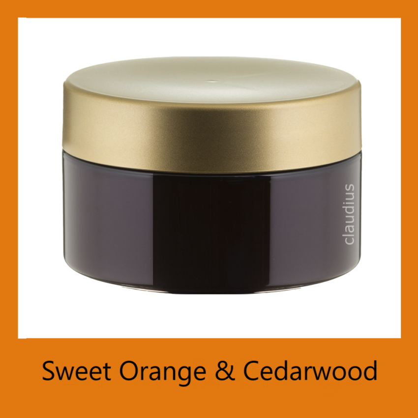 Sweet Orange & Cedarwood 300 amber gouden deksel