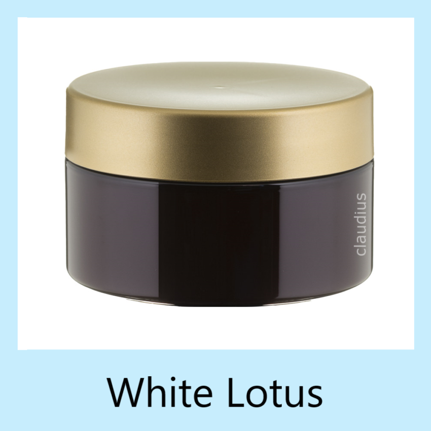 White Lotus 300 gram amber met luxe gouden deksel