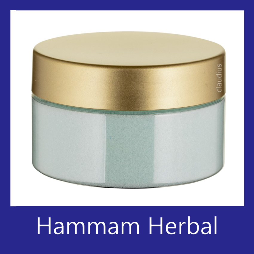 Hammam Herbal 300 transparant met gouden deksel