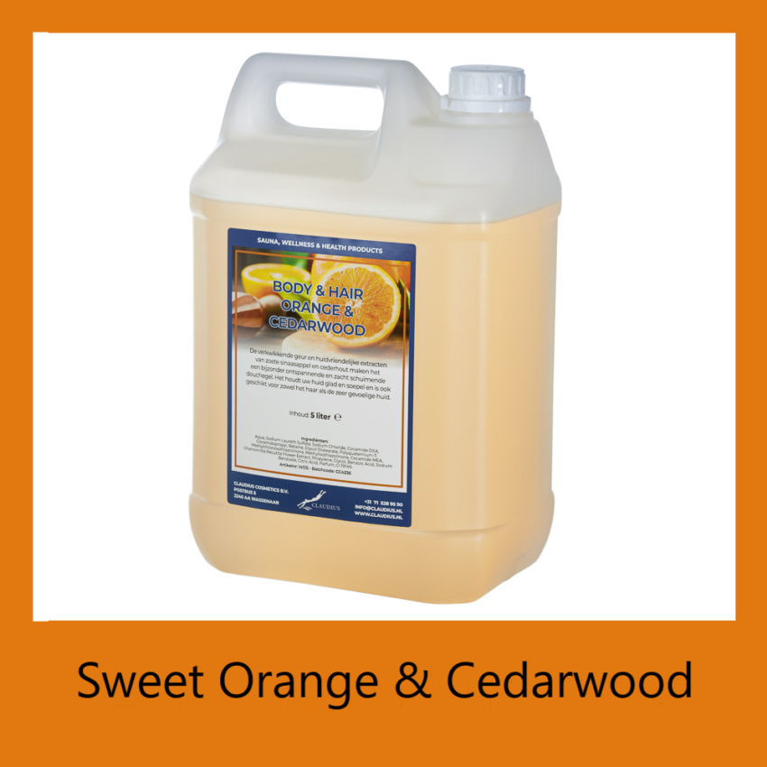 Body-en-Hair Sweet Orange en Cedarwood 5 liter