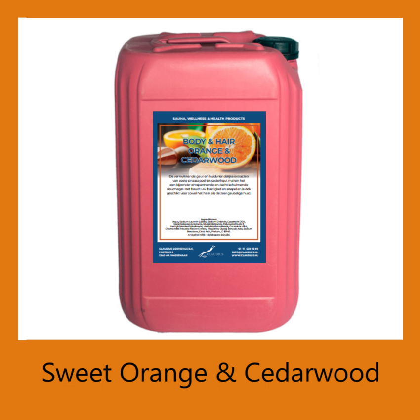 Body-en-Hair Sweet Orange en Cedarwood 25 liter