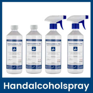 Handalcoholspray 70% <br> 2 x 500 ml met spraykop + 2 x 500 ml met dop
