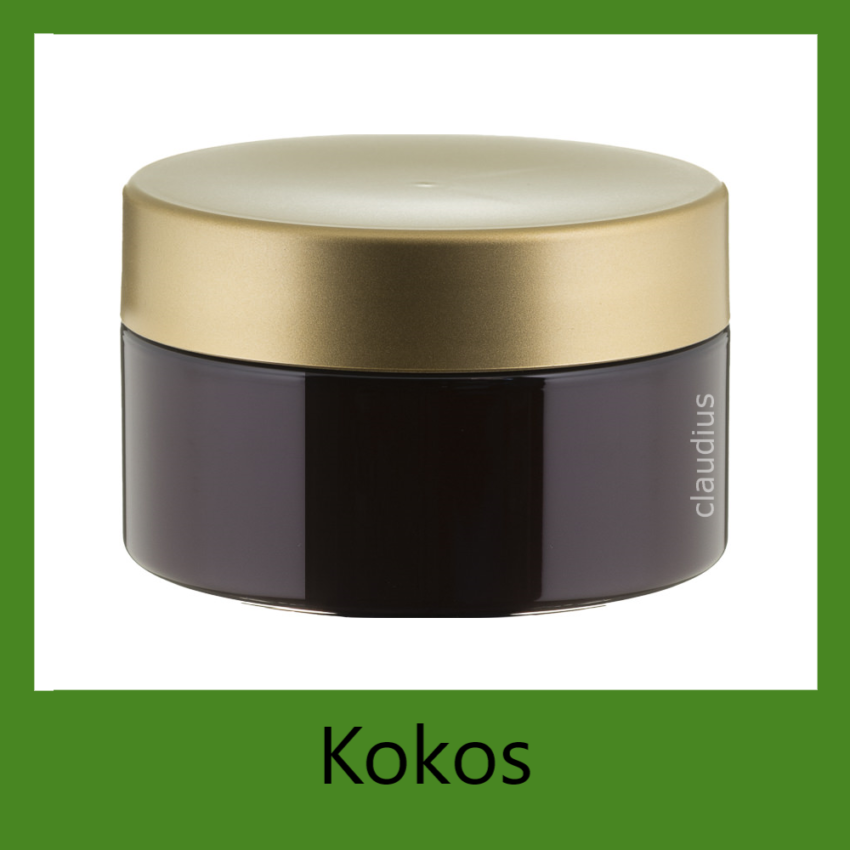 Kokos 300 gram - amber - gouden deksel