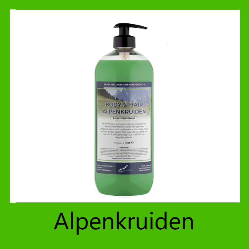 Body-en-Hair Alpenkruiden 1 liter (transparant)