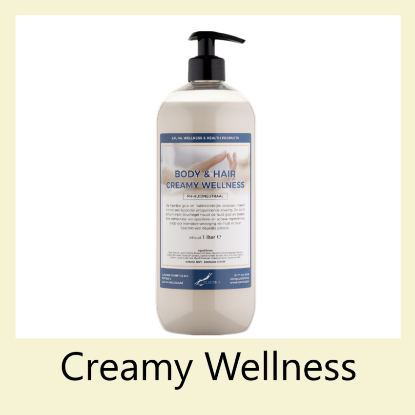 Body-en-Hair Creamy Wellness 1 liter met pomp (transparant)