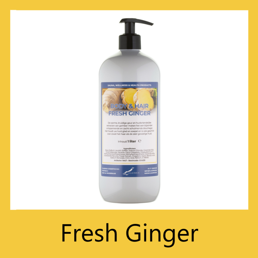 Body-en-Hair Fresh Ginger 1 liter met pomp
