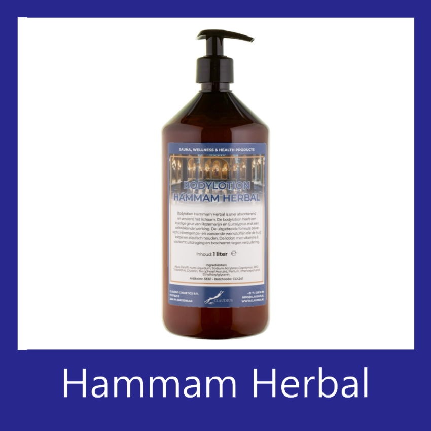 Bodylotion Hammam Herbal 1 liter met pomp - amber