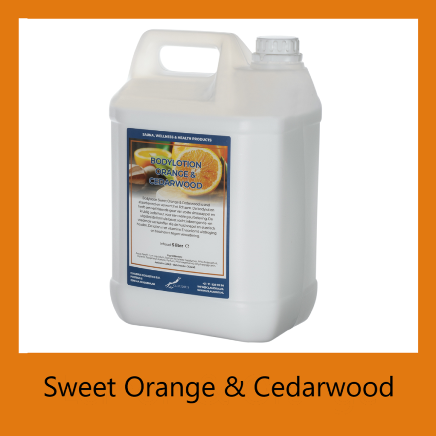 Bodylotion Orange & Cedarwood 5 liter