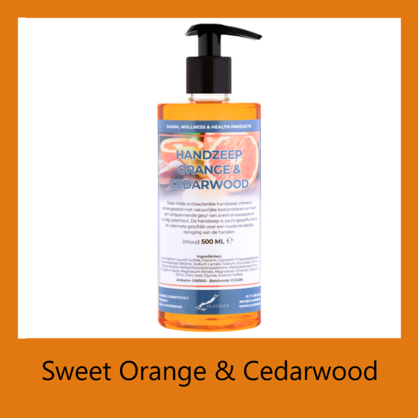 Handzeep Sweet Orange & Cedarwood 500 ml met pomp