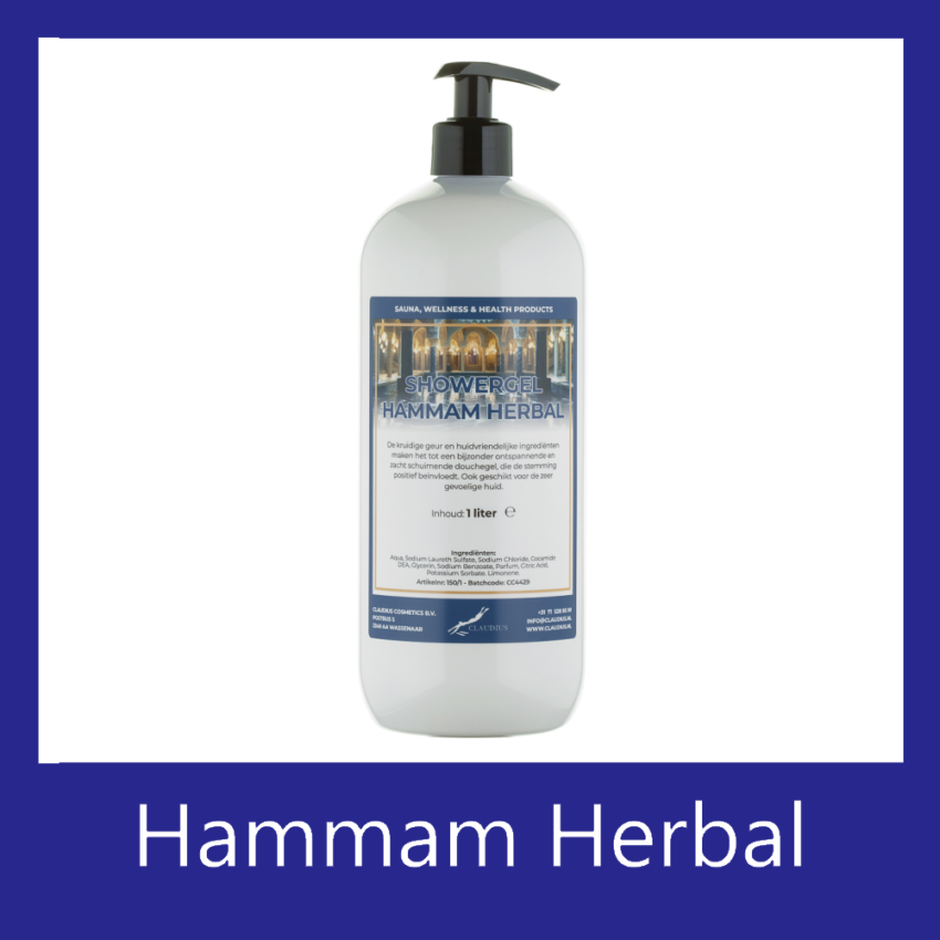 Showergel Hammam Herbal 1 liter met pomp