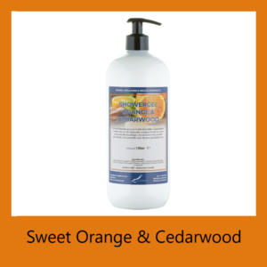 Claudius Showergel <br> Sweet Orange & Cedarwood <br> 1 liter met pomp