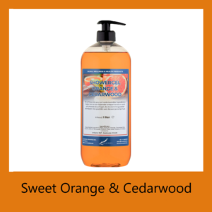 Claudius Showergel <br> Sweet Orange & Cedarwood <br> 1 liter met pomp