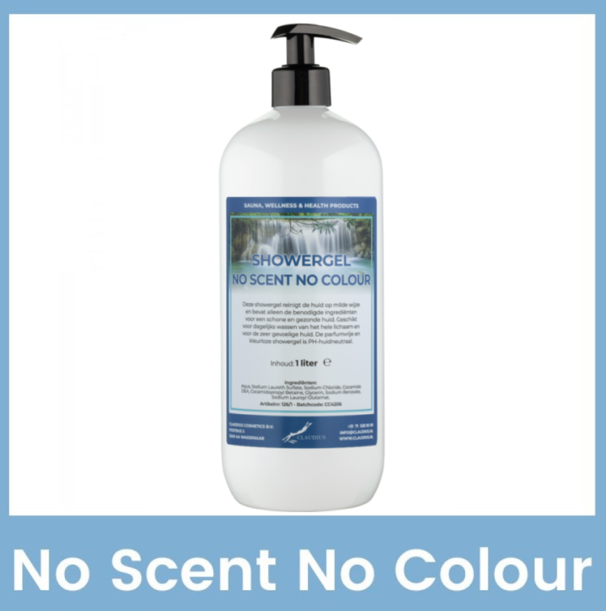 Showergel No Scent No Colour 1 liter met pomp