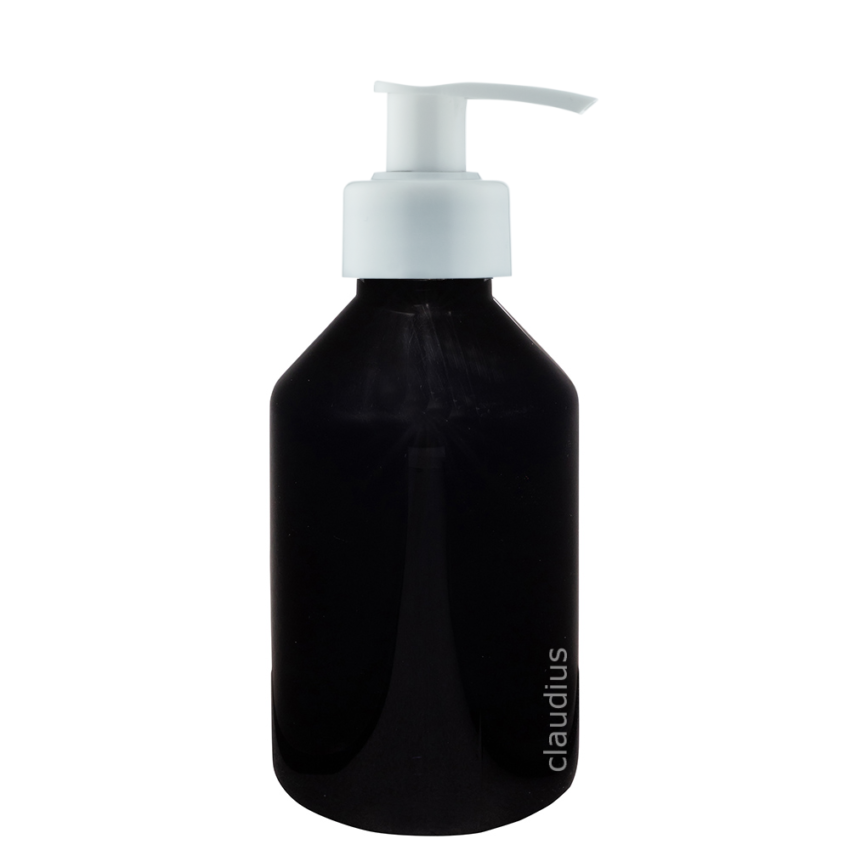 490. 250 ml zwart met witte pomp
