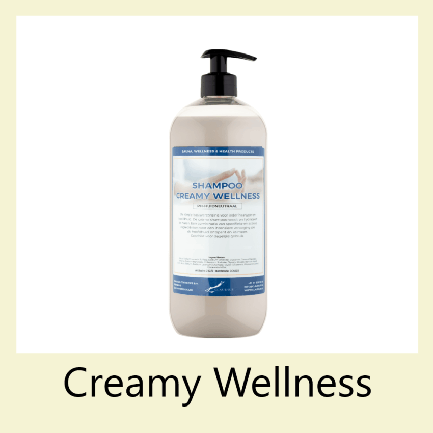 Shampoo Creamy wellness 1 liter met pomp (transparant)