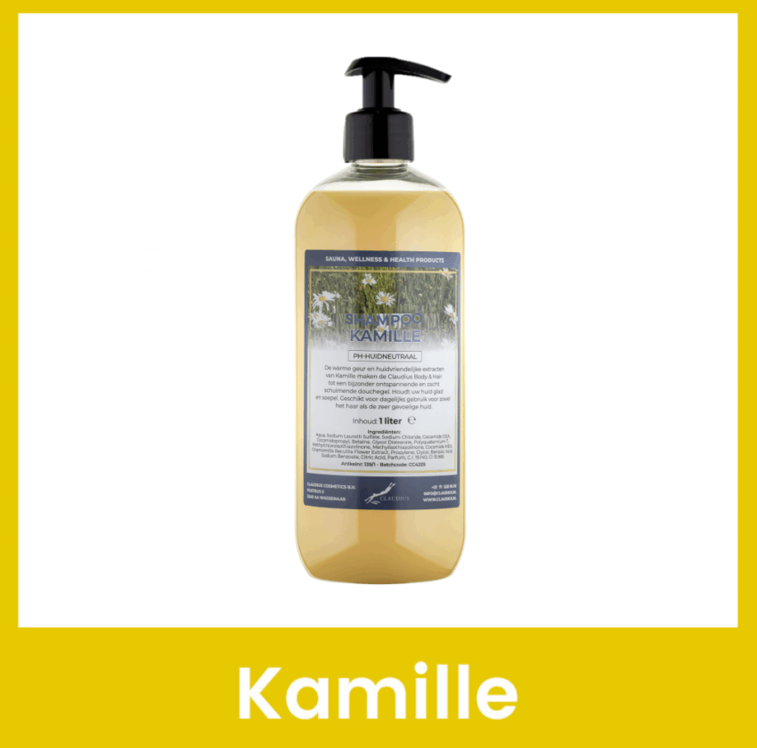 Shampoo Kamille 1 liter met pomp (transparant)